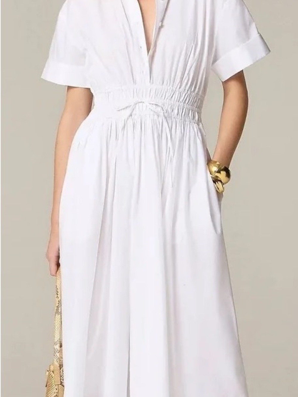 J Crew Cotton Shirt Midi Dress - Picture 2 of 9